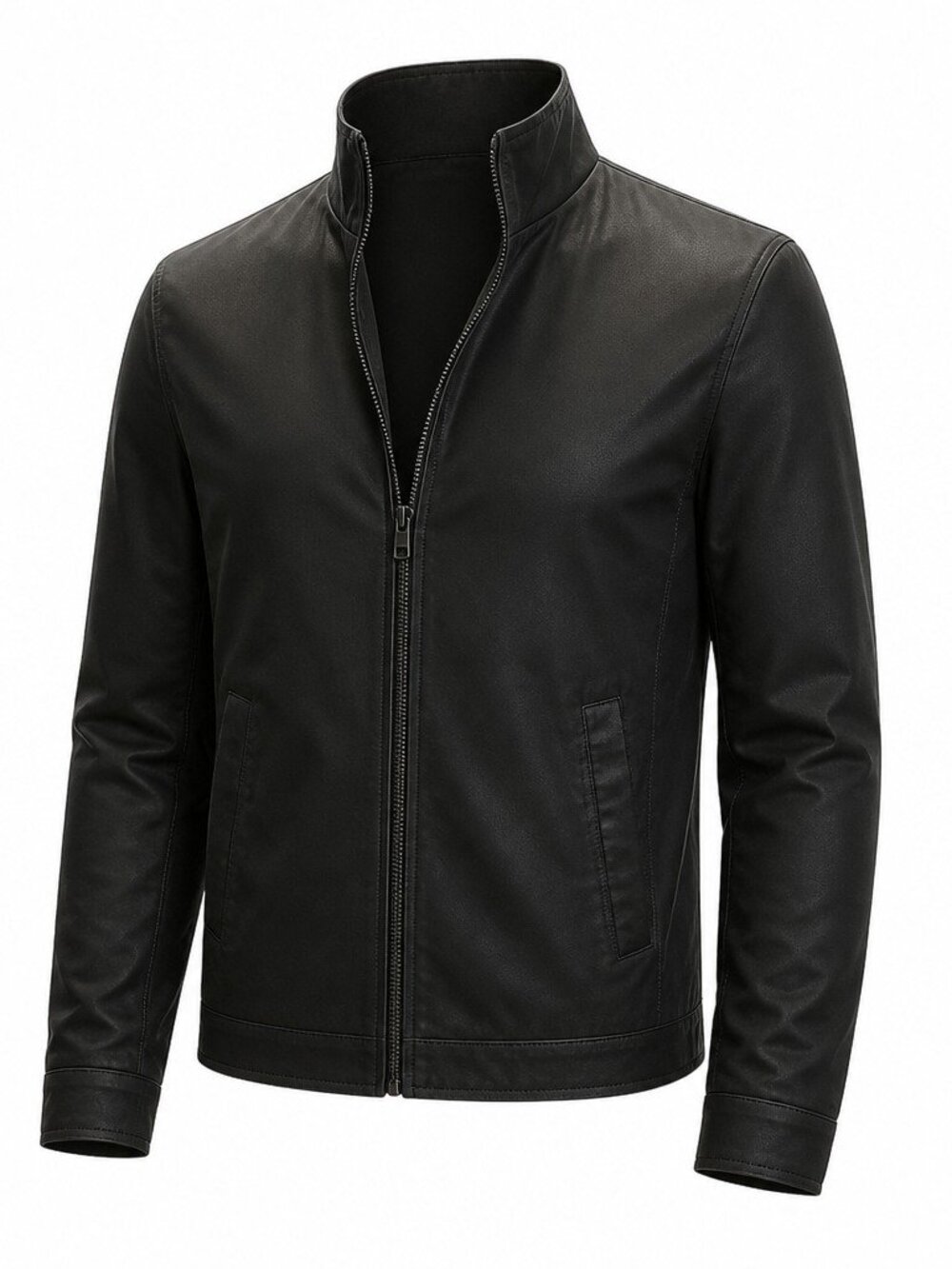 Calvin Klein Black Full Zip Front Lightweight Stand-up Collar Jacket Size XL